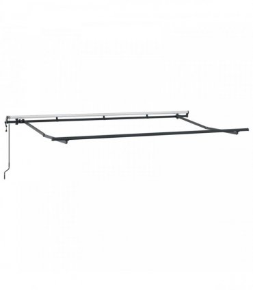 vidaXL Retractable Awning Retractable Blue and White 350 x 200 cm