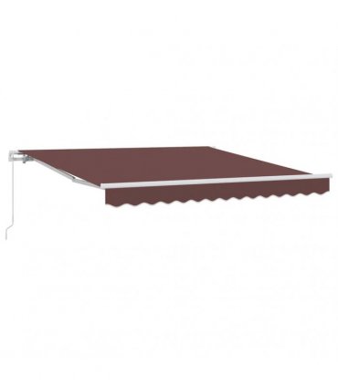 vidaXL Manual Retractable Awning Brown 300x250 cm