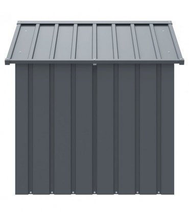 vidaXL Dog House with Roof Black 117x103x102 cm Galvanised Steel