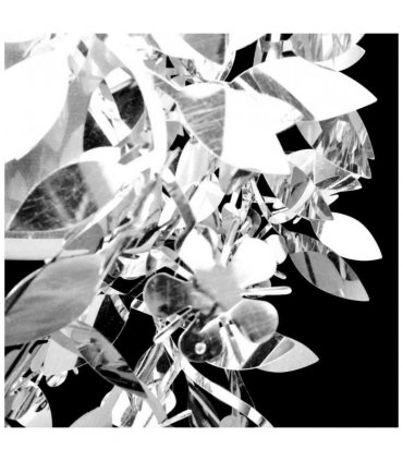 Leaves Paillette Pendant Chandelier Lamp 21,5 x 30 cm Silver