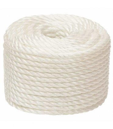 vidaXL Work Rope White 12 mm 100 m Polypropylene