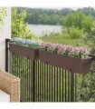 vidaXL Railing 2 pcs 80 x 17 x 17 cm Metal
