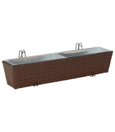 vidaXL Railing 2 pcs 80 x 17 x 17 cm Metal