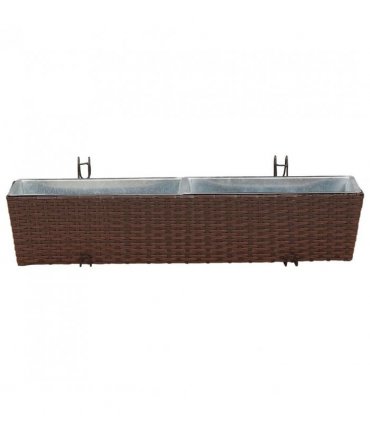 vidaXL Railing 2 pcs 80 x 17 x 17 cm Metal
