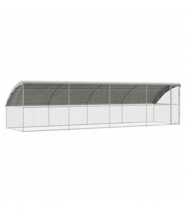 vidaXL Chicken Cage 4 pcs Silver 800 x 200 x 200 cm Galvanised Steel