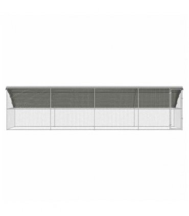 vidaXL Chicken Cage 4 pcs Silver 800 x 200 x 200 cm Galvanised Steel