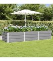 vidaXL Planter Light Grey 240 x 80 x 45 cm Steel