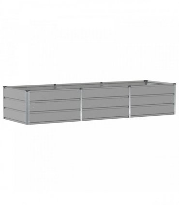 vidaXL Planter Light Grey 240 x 80 x 45 cm Steel