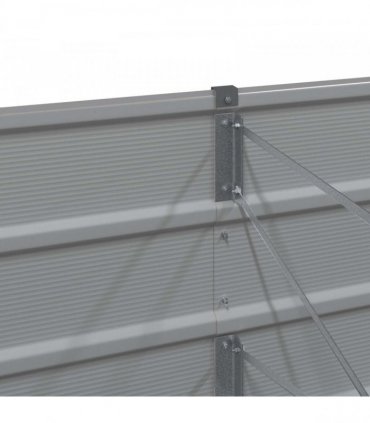 vidaXL Planter Light Grey 240 x 80 x 45 cm Steel