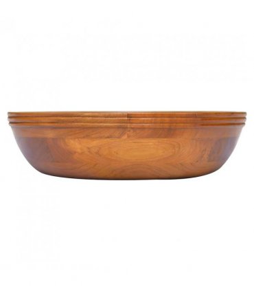 vidaXL Basin Solid Teak Wood Φ40x10 cm