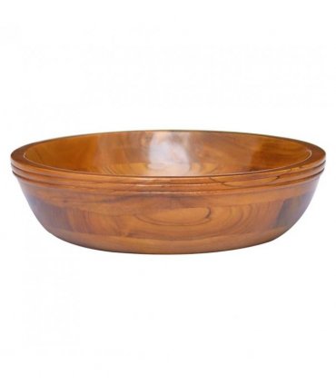 vidaXL Basin Solid Teak Wood Φ40x10 cm