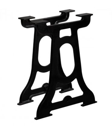 vidaXL Dining Table Leg | Set of 2 | Black | Cast iron | Standard | Durable
