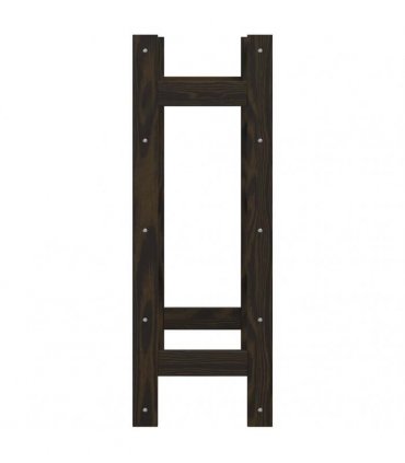 vidaXL Wine Rack for 20 Bottles Black Solid Wood Pine