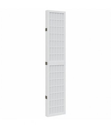 vidaXL Room Divider 5 Panels White Solid Wood Paulownia