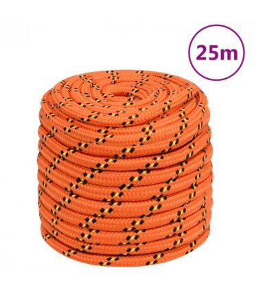 vidaXL Boat Rope Orange 16 mm 25 m Polypropylene