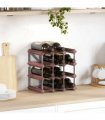 vidaXL Wine Rack for 12 Bottles Brown Solid Wood Pine