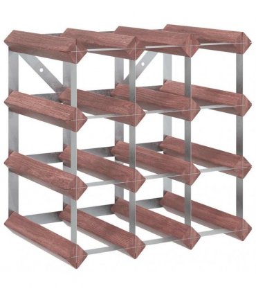 vidaXL Wine Rack for 12 Bottles Brown Solid Wood Pine