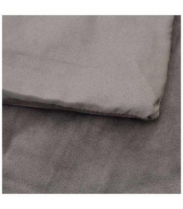 vidaXL Weighted Blanket with Cover Grey 138x200 cm Single 10 kg Fabric