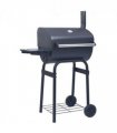 vidaXL Charcoal BBQ Grill Smoker with Bottom Shelf Black