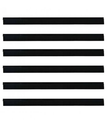 vidaXL Self-adhesive Door Brush Seals 6 pcs Black 100 cm