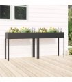 vidaXL Garden Planters 2 pcs Anthracite Galvanised Steel