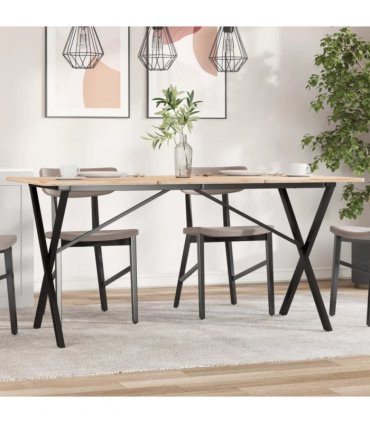 vidaXL Dining Table Legs X-Frame 140x60x73 cm Steel