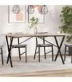 vidaXL Dining Table Legs X-Frame 140x60x73 cm Steel