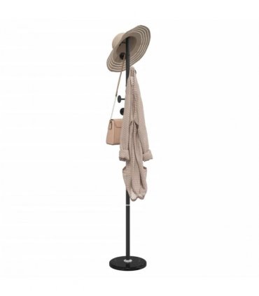 vidaXL Coat Stand Black 176 cm Powder-coated Iron