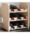 vidaXL Wine Rack 33x25x37 cm Solid Wood Pine