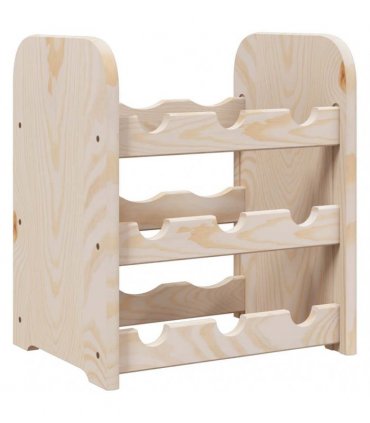 vidaXL Wine Rack 33x25x37 cm Solid Wood Pine