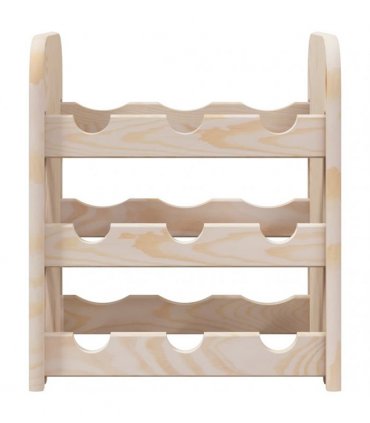 vidaXL Wine Rack 33x25x37 cm Solid Wood Pine