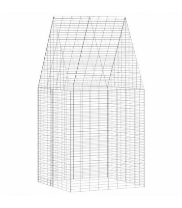 vidaXL Rabbit Cage Silver 100 x 100 x 210 cm Galvanised Steel