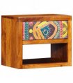 vidaXL Bedside Cabinet Brown 40 x 35 x 35 cm Solid Acacia Wood