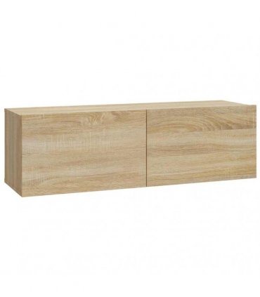 vidaXL Wall TV Cabinets 4 pcs Sonoma Oak 100x30x30 cm