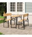 vidaXL 3 Piece Folding Beer Table Set Solid Wood Fir