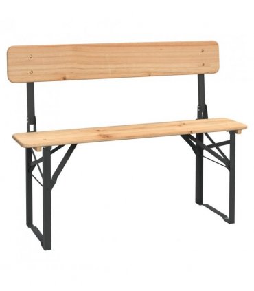 vidaXL 3 Piece Folding Beer Table Set Solid Wood Fir
