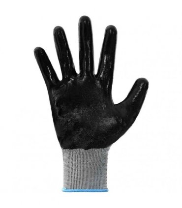 vidaXL Work Gloves 24 pcs Grey and Black 9 / L Polyester