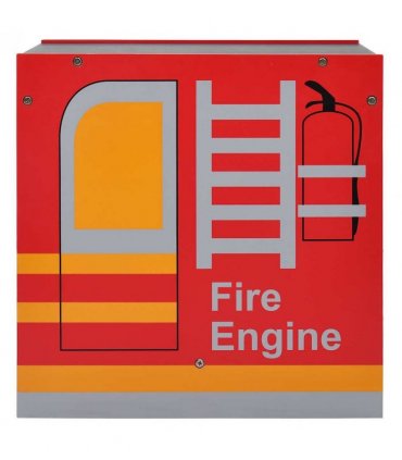 vidaXL 3 Piece Kids Chair Table Set Fire Truck Design Wood