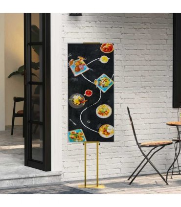 vidaXL Trade Show Displays Gold 30 x 23.5 x 210 cm Steel