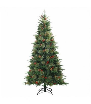 vidaXL Artificial Hinged Christmas Tree Green 180 cm PVC, PE and Steel