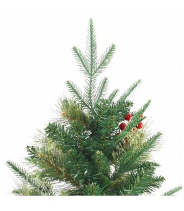 vidaXL Artificial Hinged Christmas Tree Green 180 cm PVC, PE and Steel