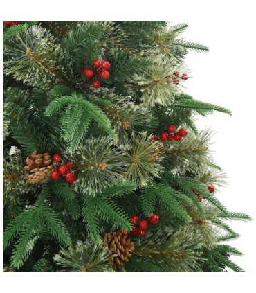 vidaXL Artificial Hinged Christmas Tree Green 180 cm PVC, PE and Steel