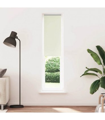 vidaXL Roller Blind Blackout Off White 60x210 cm Fabric Width 55.7 cm Polyester