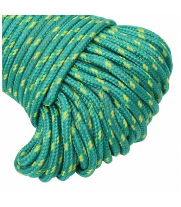 vidaXL Boat Rope Green 5 mm 100 m Polypropylene