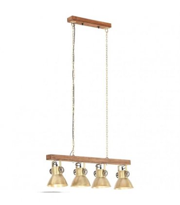 vidaXL Industrial Ceiling Lamp Brass E27 Mango Wood
