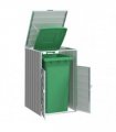 vidaXL Wheelie Bin Storage for Single Bin Grey 72x81x115 cm Steel