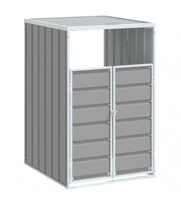 vidaXL Wheelie Bin Storage for Single Bin Grey 72x81x115 cm Steel