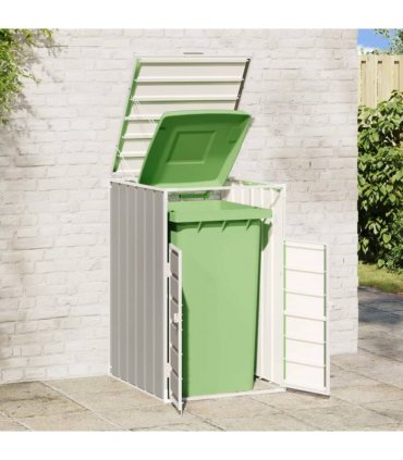 vidaXL Wheelie Bin Storage for Single Bin Grey 72x81x115 cm Steel