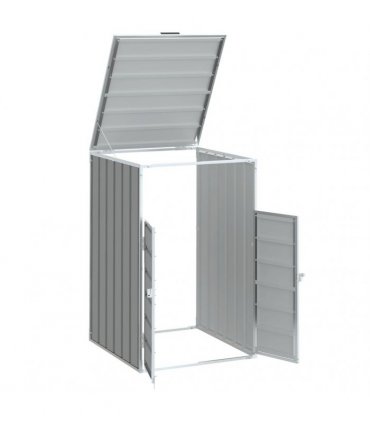 vidaXL Wheelie Bin Storage for Single Bin Grey 72x81x115 cm Steel