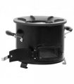 vidaXL Camping Wood Stove Black 36x26x22.5 cm Metal